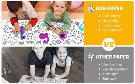 Children's Drawing Roll, 2024 New Coloring Paper Roll for Kids, 120 * ...