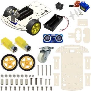 SunRobotics 2WD Robotics Chassis with Motors , Wheels & 18650 Battery ...