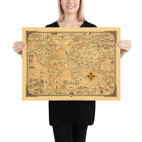Old 7 Wonders of the World Map 的图像结果