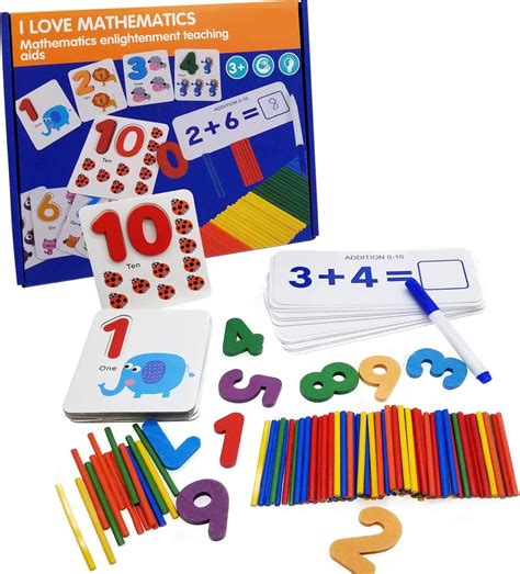 UCRAVO Preschool Learning Toys for 3 4 5 Year Olds Girls,Math Flash ...