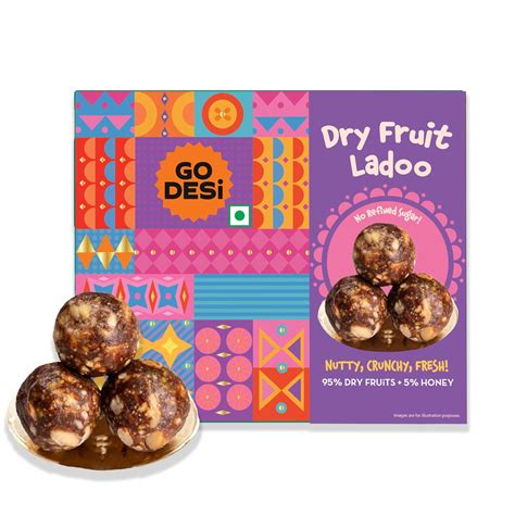 GO DESi - Dry Fruit Ladoo | Made with 95% Dry Fruits & 5% Honey ...