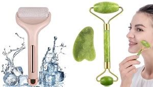 The Moon Impex Ice Facial Skin Care Tool with Cooling Gel for Face and ...