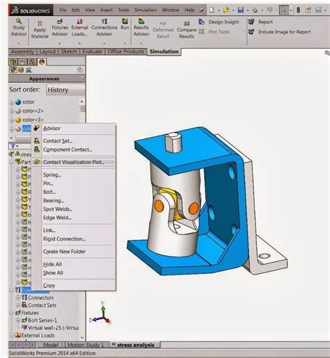 SolidWorks Simulation Contact Tutorial 的图像结果