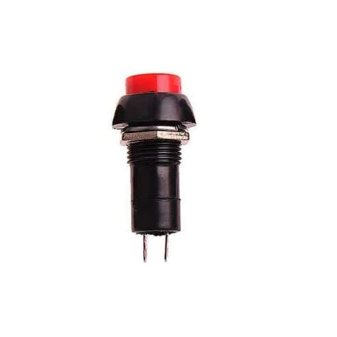 Red PBS-11B 12MM 2PIN Momentary Self-Reset Round Plastic Push Button ...