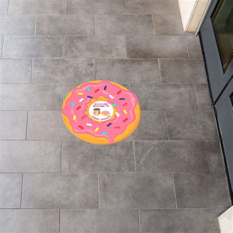 Customize Welcome Coffee and Donut Shop Besties Floor Decals | Zazzle ...