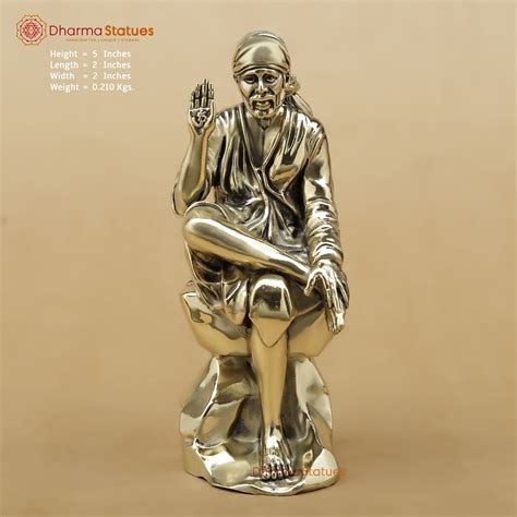 Brass Sai Baba Fine, 5" – Dharma Statues