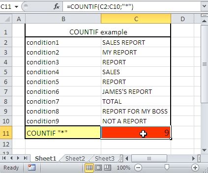Image result for Countif Function Text