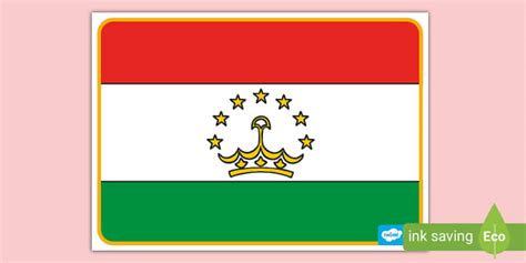 Tajikistan Flag Poster | Twinkl Countries (teacher made)