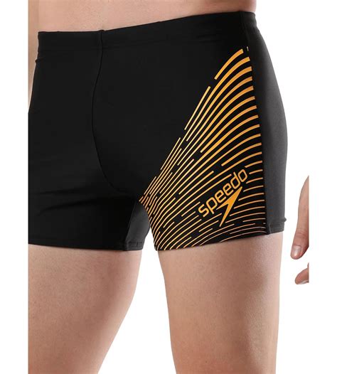 Buy Speedo Medley Logo Aquashort Black-Mandarin-Peel Swimwear Online ...