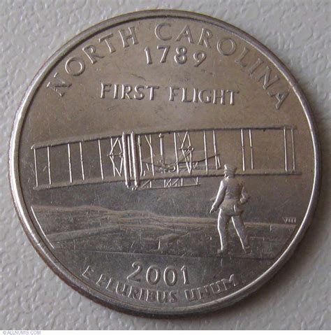 State Quarter 2001 P - North Carolina , Quarter, 50 State Series (1999 ...