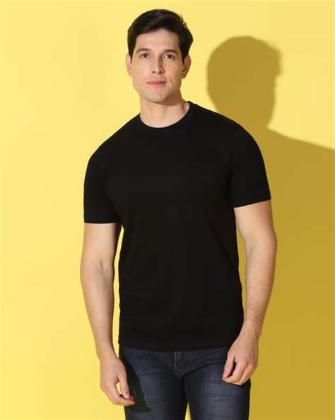 Plain Black Tshirts - Buy Plain Black Tshirts online at Best Prices in ...