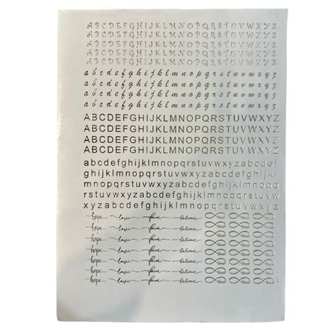 Gold embossed sheet alphabet 009