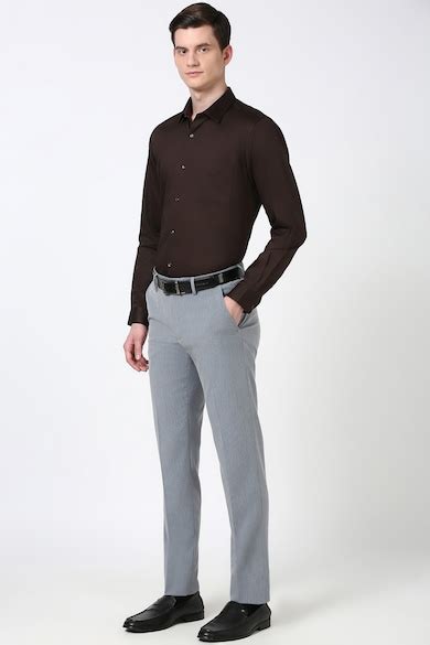 Buy Men Brown Slim Fit Full Sleeves Formal Shirt Online - 39733867 ...