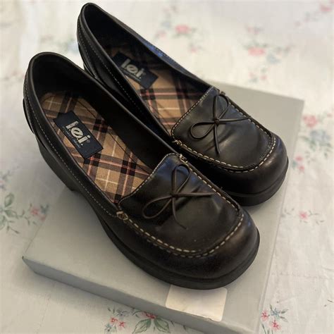 Size 10 Lei vintage brown loafer, slip on shoe. A... - Depop