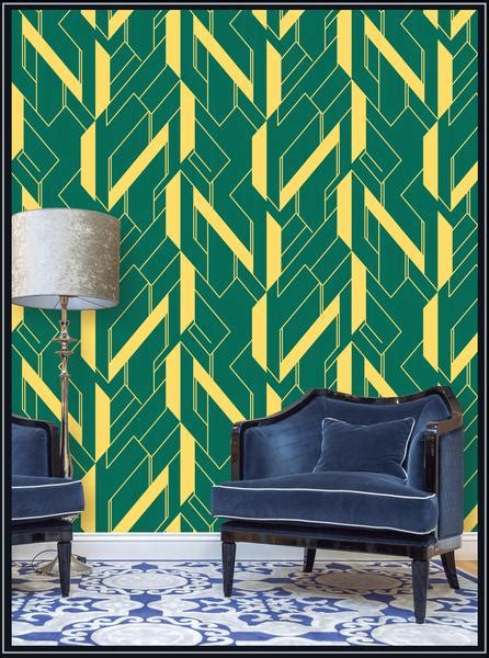 FE3072 Computer chip 34 Ft x 1.7 Ft Gala Geometric PVC Wallpaper - 57 ...