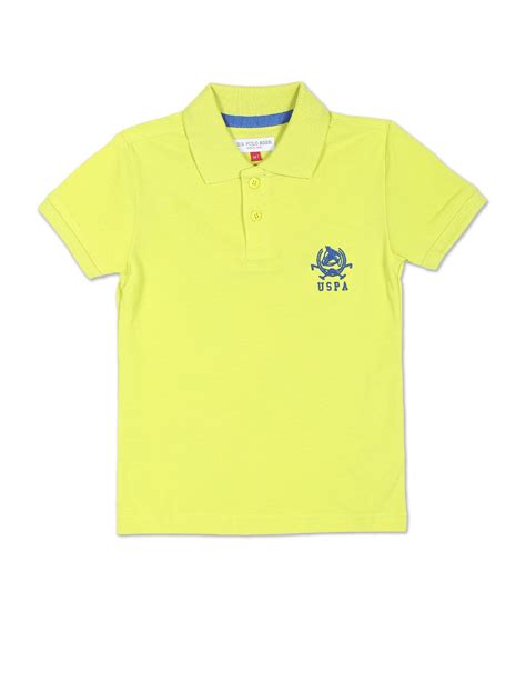 Boys Yellow Solid Pique Polo Shirt – U.S. Polo Assn. India