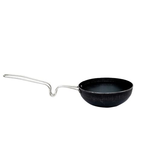 The Indus Valley Pre-Seasoned Iron Tadka Pan with Steel Handle | Small ...