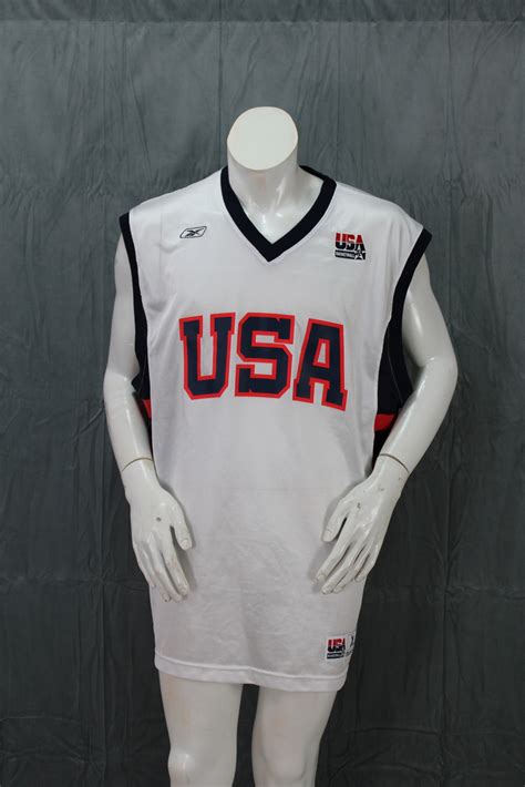 Team USA Basketball Jersey by Reebok - 2004 Home Jersey - Men's Extra ...