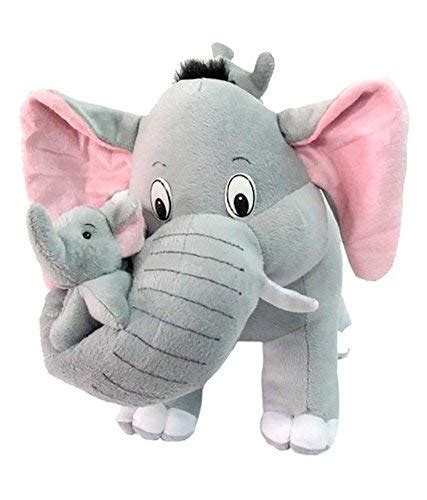 Raadya Mother Elephant with one Baby Stuffed Plush Soft Toy (32cm ...