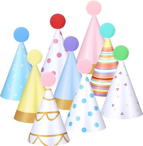Amazon.com: Panitay 40 Pcs Colorful Mini Small Party Hats for Stuffed ...