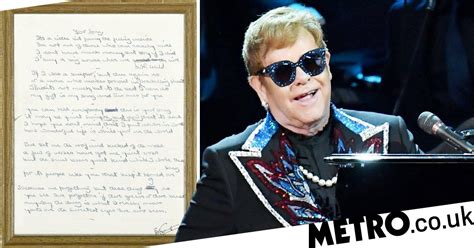 Elton John’s Your Song could be yours as handwritten lyrics are ...
