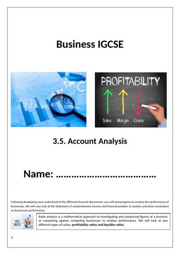 Image result for Account Analysis Example