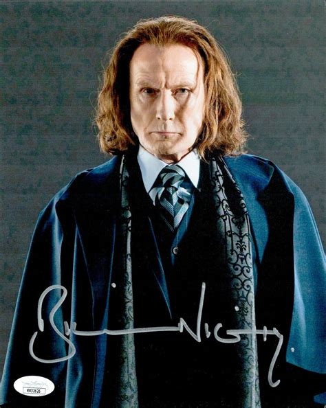 BILL NIGHY Signed 8x10 Photo HARRY POTTER Rufus Scrimgeour JSA COA Cert ...