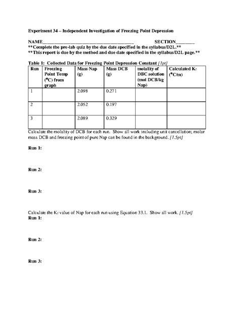 Experiment 34 Report - Lab Paper - Experiment 34 – Independent ...