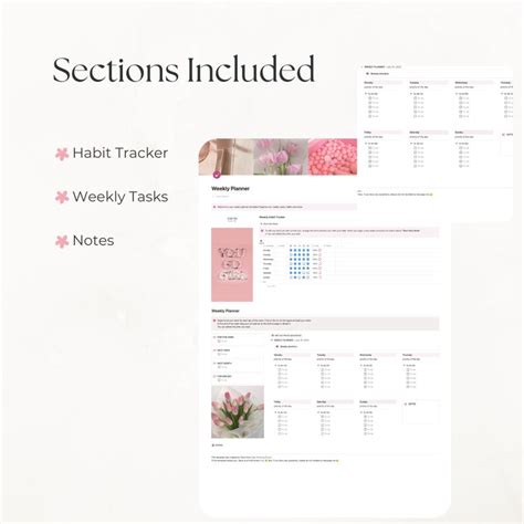 Image result for Notion Weekly Planner Template