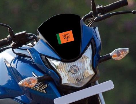 Bharatiya Janata Party I BJP I Flag Bike Sticker – Peacockride