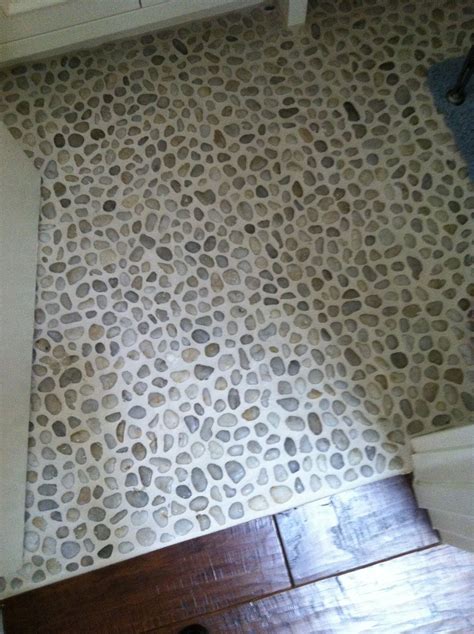 River Rock Floors - Wood with Minimal Grout Gaps