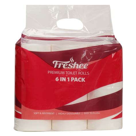 Freshee 6 In 1 Toilet Tissue Roll 2 Ply Tissue Paper Made With Virgin ...