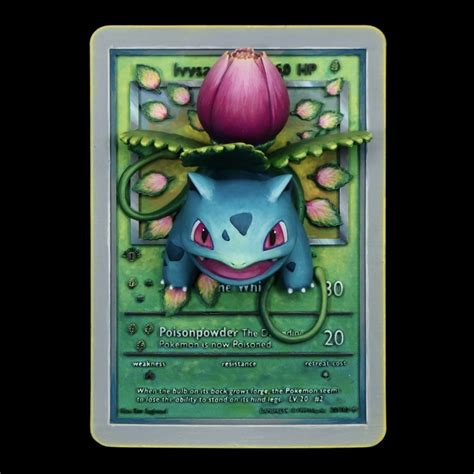 🐉 Bulbasaur, Ivysaur, Venusaur 3D Pokemon Cards | Grass Pokemon Set・ 3D ...
