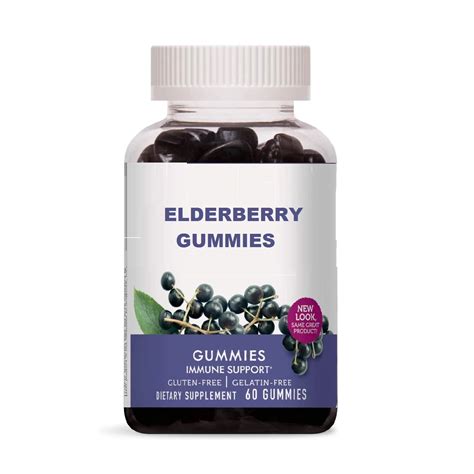 3000mg Sambucus Elderberry Gummies With Vitamin C Zinc Sodium,60 Ct ...