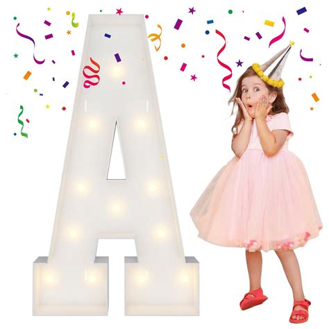 Buy 4FT Marquee Light Up Letters, Large Marquee Letters, Mosaic Balloon ...