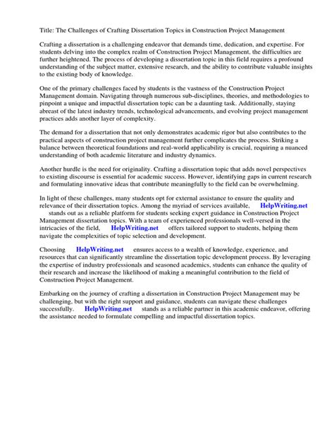 Dissertation Topics in Project Management 的图像结果