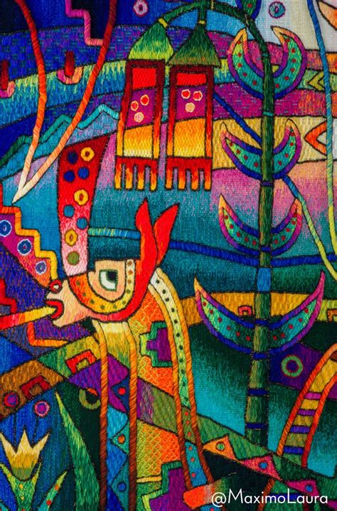 "Ritual de las llamas a la flor de Cantuta II" | Design pattern art ...