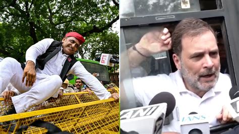 SIR row: What happened in INDIA bloc march? Viral videos show Akhilesh ...