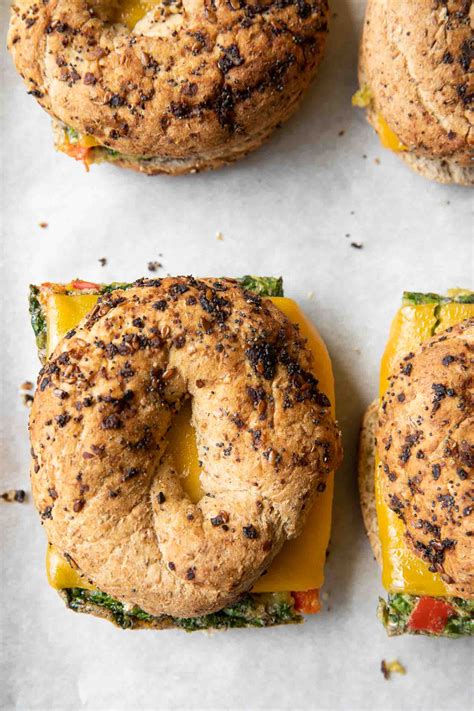 Make Ahead Bagel Breakfast Sandwiches