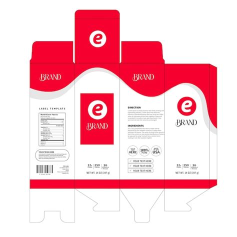 Czysty, nowoczesny design opakowania | Wektor Premium