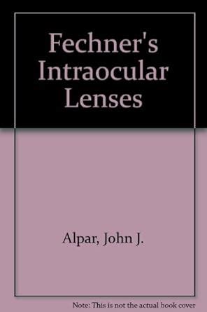 Buy Fechner's Intraocular Lenses Book Online at Low Prices in India ...