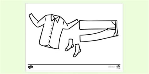 Clothes Colouring Page | Colouring Sheets