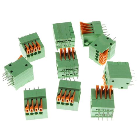 DGZZI 10PCS KF141R KF141V 8P 2.54mm Pitch 4 Position Spring Terminal ...