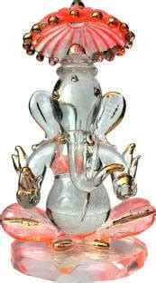 Somil Blessing Ganesha Glass Showpiece (5 cm x 8.5 cm x 1.75 cm ...