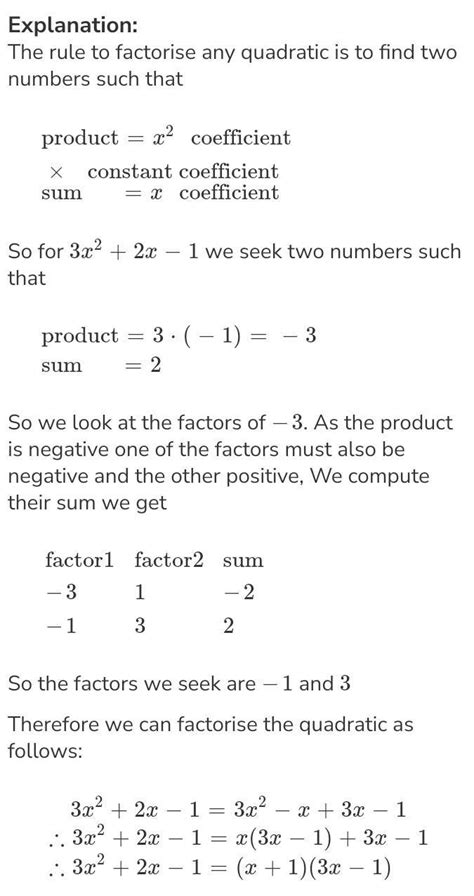 solve √3x² - 2 = ( 2x - 1) by factorization methodsolve urgently ...