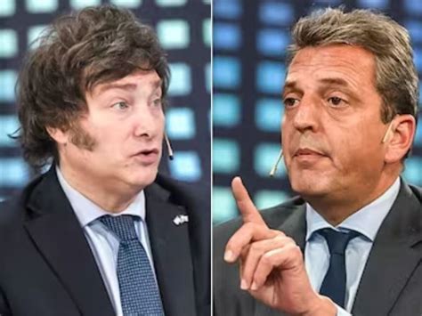 El feroz cruce de Javier Milei y Sergio Massa a horas del debate ...