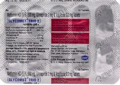 Glycomet Trio 2 Tablet: Uses, Side-effects, Price, Dosage & More Info ...