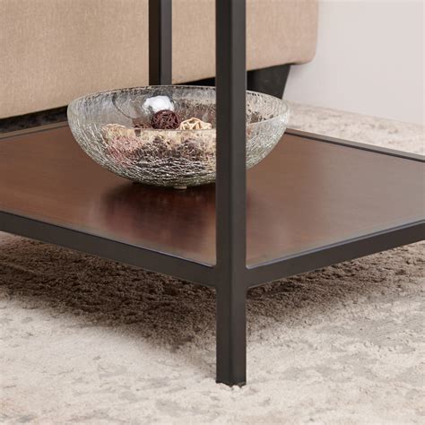 Buy Helios Valmar Mango Wood End Table - Brown from Helios by Home ...