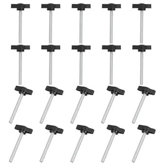 MECCANIXITY Knurled Clamping Knobs Handle Thumb Screws Bolt Knobs M5 x ...