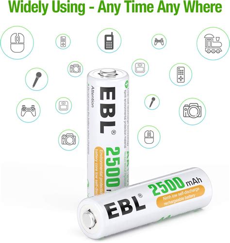 EBL AA Rechargeable Batteries - 4 Pack, High India | Ubuy
